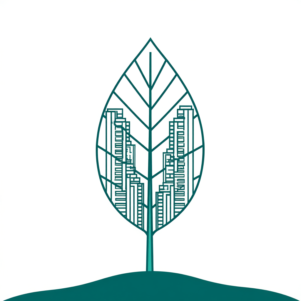 A green, clean cityscape.